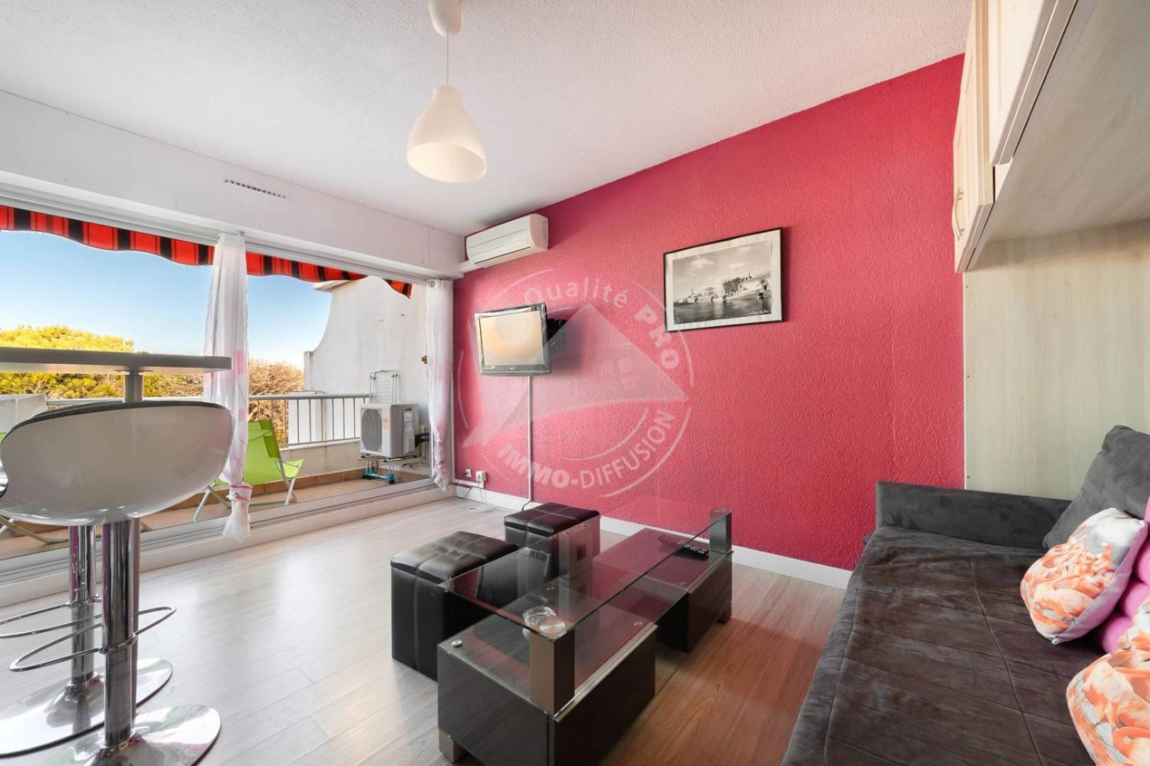 As9557 - Studio Vue Sur La Mer Avec Parking Prive Proche Centre Ville 르그로뒤후아 외부 사진